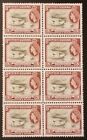 British Guiana 1954 Elizabeth Ii Block Stamps Sc 255. Sg 333. Mi 201 Mint Blk 8