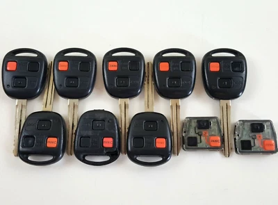 LOTE ORIGINAL DE 10 LLAVES DE CABEZA REMOTA TOYOTA FJ LAND CRUISER 03-14 MENOS ENTRADA OEM Foto 1 de 4