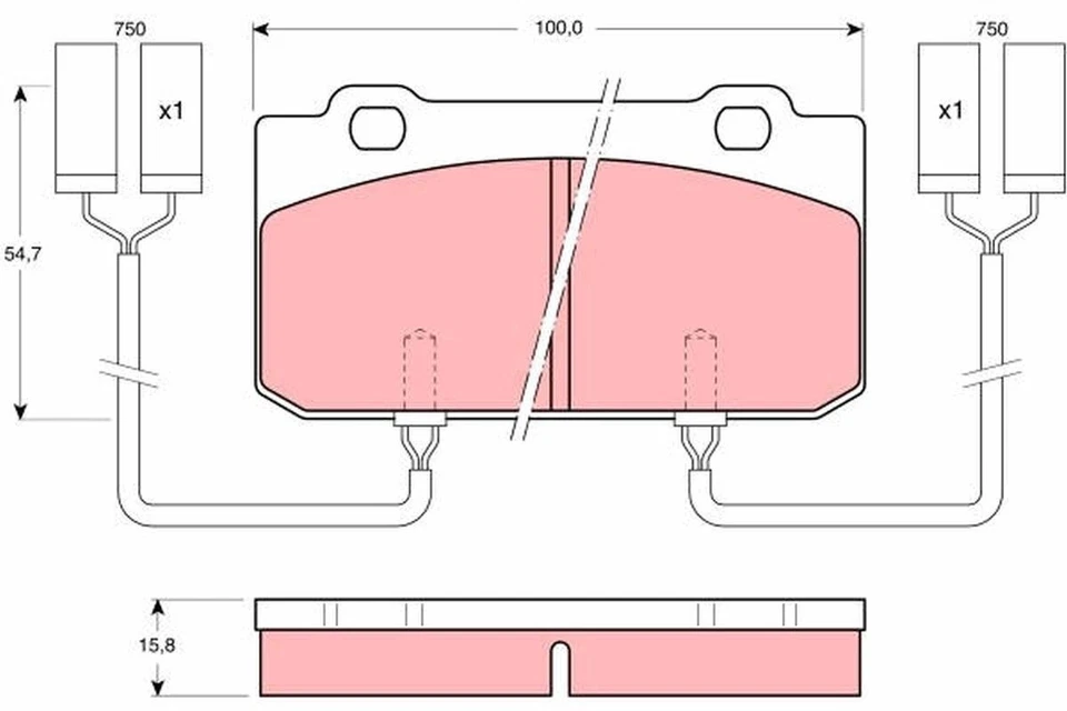 TRW GDB902 brake pad kit suitable for Alfa Romeo 33, Alfasud, Arna - Image 1 of 1