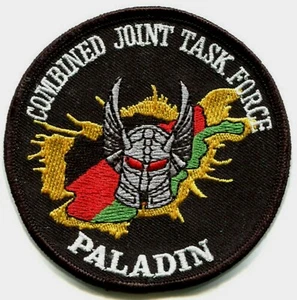 AFGHANISTAN NATO ISAFJSOC COMBINED JOINT TASK FORCE JTF velkrö INSIGNIA: PALADIN - Picture 1 of 12