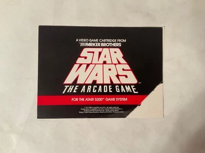 *Manual Only* Atari 5200 **Star Wars the Arcade Game** *Replacement* OEM - Image 1 of 3