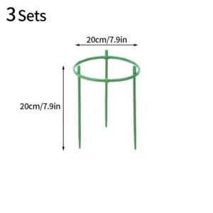 3 Sets Garden Plant Stake Holder - Flower Ring Support Rack Climbing Vines - Picture 1 of 6
