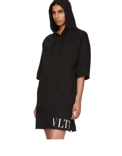 Abito con cappuccio corto Valentino nero VLTN S