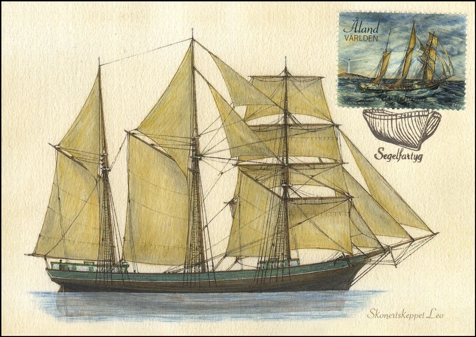 Goleta Velero Leo Vessel Aland Finlandia Como Nuevo Maxi FDC 2015 Foto 1 de 1