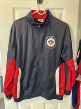 Winnipeg Jets hockey NHL brand boys blue 100% polyester jacket size XL