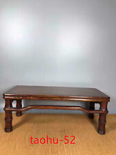 Old Chinese Ancient  Huanghuali Wood Dynasty Bamboo Design Tea Table Desk