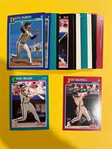 1991 Score Houston Astros Team Set With Rookie Traded 33 Cards Jeff Bagwell RC