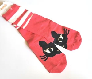 Gymboree Girls 4 "Purrfectly Fabulous" Black Cat Knee High Socks NWT Shoe 9-10 - Picture 1 of 2
