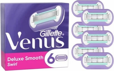 Pack 6 Lames Gillette VENUS "Deluxe Smooth Swirl" Lot Recharges Rasoir Femme 5*