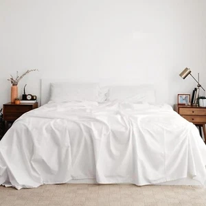 Big Blanket Co Sateen Dream™ Sheets Personal Cotton Blanket Queen Size White - Picture 1 of 7