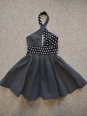 Vestido Guess by Marciano Retro Lunares Halter Columpio Mini Imperio Cintura Talla 2 EX Foto 1 de 4