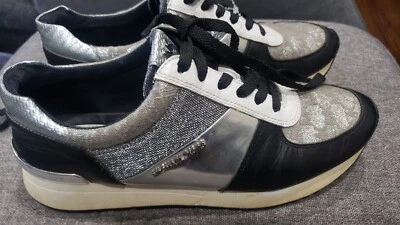 Pre-owned MICHAEL Michael Kors Womens Black And White Billie Trainer 8.5 - Image 1 of 4