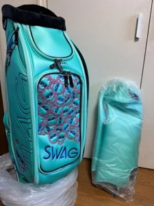 Swag Golf Caddy Bag Pu Leather 10 type 4.7Kg with Hood Cover From Japan New. - Picture 1 of 14