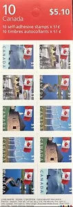 Canada stamp booklet pane of 10 BK317a #2139a Flag Booklet 2005 MNH - Picture 1 of 2