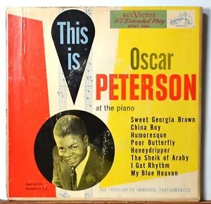 This is Oscar Peterson at the Piano RCA Double 45 EP 7" Vinyl Jazz Honeydripper - Picture 1 of 6