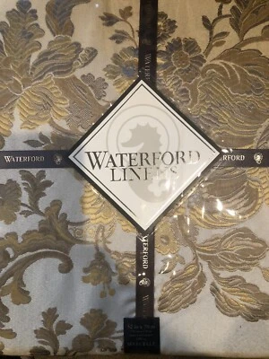 $60 Luxury WATERFORD LINENS MARCELLE  TABLECLOTH Oblong 52x70” 4 To 6 Seat - Image 1 of 4