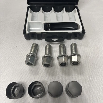  (5) OEM GENUINE AUDI / VW WHEEL BOLTS/LUG and Caps 17MM / SIZE: 14 x 1.5 x 27 - Image 1 of 4