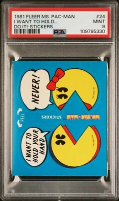 1981 FLEER MS. PAC-MAN I WANT TO HOLD... #24 | PSA 9 MINT RARE POP 2 NONE HIGHER - Image 1 of 4