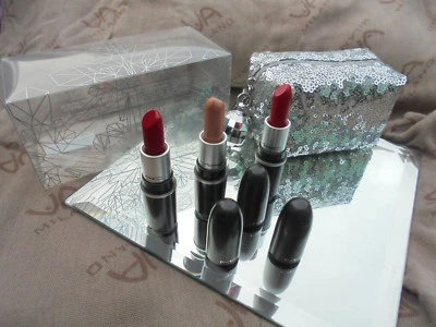 MAC Snow Ball LE Mini Lipstick Kit Rose mit Tasche Neu in OVP - Bild 1 von 3
