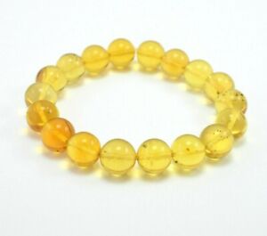 Dominican Amber Bracelet Beads Natural Stone Gem Authentic 12.41 mm (18.3g)a1306