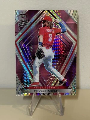 2019 Panini Chronicles Spectra Pink Prizm /75 Bryce Harper #67 Phillies SSP - Image 1 of 2