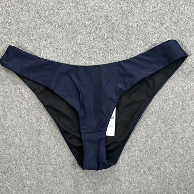 Parte inferior de bikini J.Crew cintura curva descarada para mujer grande natación azul marino BC125 nuevo Foto 1 de 4