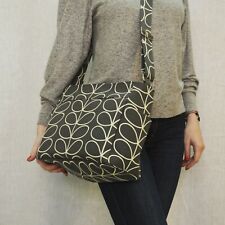 Orla Kiely fabric messenger bag medium size- Gray
