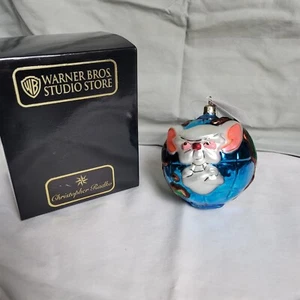 Ltd Ed Christopher Radko WARNER BROTHERS Pinky & Brain GLASS ORNAMENT + BOX - Picture 1 of 9