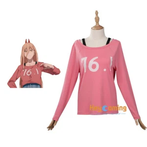 Anime Chainsaw Man Power 76.1 Wörter Druck Cosplay Langarm T-Shirts Tops - Bild 1 von 5