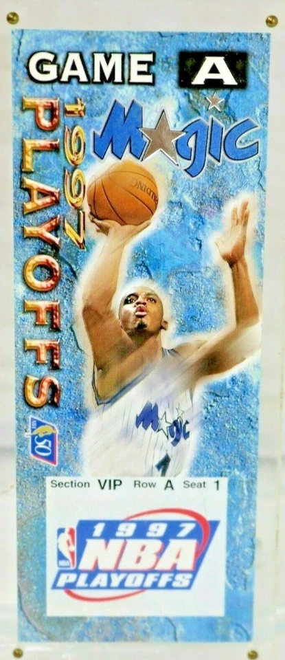 Orlando Magic  1997 NBA Playoffs Game VIP Commemorative Ticket (with stub) - Image 1 of 2