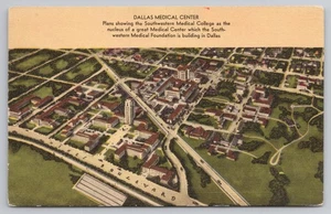 Postal del Centro Médico de Dallas en Dallas Texas década de 1940 - Imagen 1 de 2