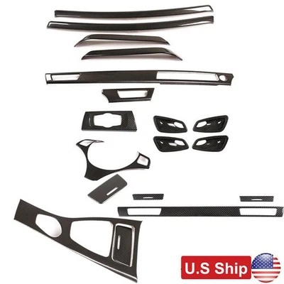 Kit de cubierta de panel interior de fibra de carbono ABS de 17 piezas para BMW Serie 3 E90 05-07 Foto 1 de 4