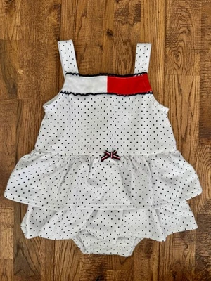 Nuevo Tommy Hilfiger Body con Falda Traje de Sol Bebé Niña Talla 18 Meses Lunares Foto 1 de 4