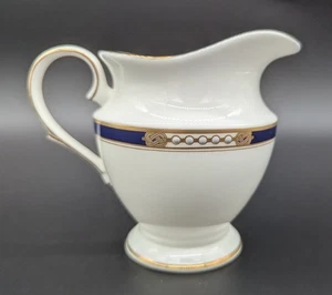 Lenox Royal Treasure One Creamer Blue White Gold Fine Bone China - Picture 1 of 6