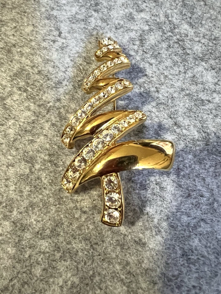 Broche de pedrería de árbol de Navidad abstracto Monet de colección Foto 1 de 4