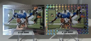 2025 Panini Mosaic Brian Burns #7 BANG (2) Silver And Mosaic Prizm - Picture 1 of 2
