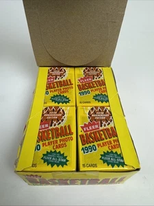 Tarjetas fotográficas de jugador de baloncesto Fleer 1990 caja de cera 36 paquetes sellados - Imagen 1 de 7