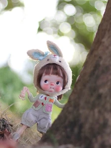 1/8 BJD Doll Resin Joint Body Mini Girl Handmade Dolls Eyes Face Makeup DIY Gift - Picture 1 of 6