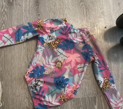 Wonder Nation Girls Size. 2T One Piece Long Sleeve Bathing Suit - Image 1 of 4