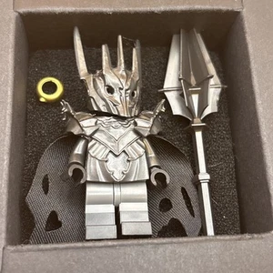 Lego LOTR Sauron custom minifigure w/ One Ring Lord of the Rings Barad'dur 10333 - Picture 1 of 6
