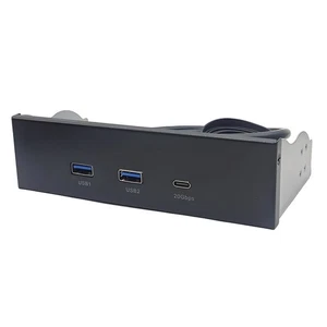 USB-Frontpanel für PC, 2 Ports USB 3.2 GEN1 5 Gbit/S + 1 Port TYPE-C 10 Gbi8738 - Bild 1 von 8