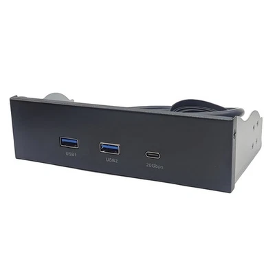 USB-Frontpanel für PC, 2 Ports USB 3.2 GEN1 5 Gbit/S + 1 Port TYPE-C 10 Gbi8738 - Bild 1 von 4