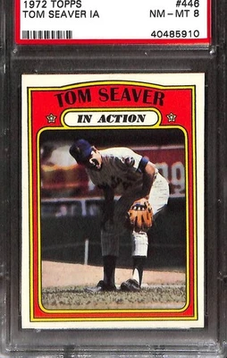 1972 TOPPS #446 TOM SEAVER IA PSA 8 NM-MT 40485910  - Image 1 of 3