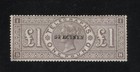 QV GB 1876 SG T17s £1 One Pound Brown Telegraph Fine Mint SPECIMEN