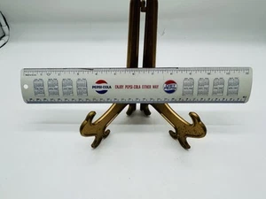 Vintage Diet Pepsi Cola Metal Advertising Ruler with 1966-67 Calendar - Picture 1 of 5