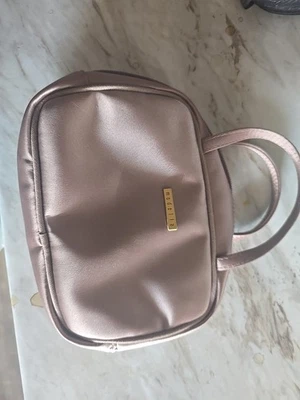 Modella Small Travel Makeup Bag with Zipper Tan Beige - Image 1 of 3