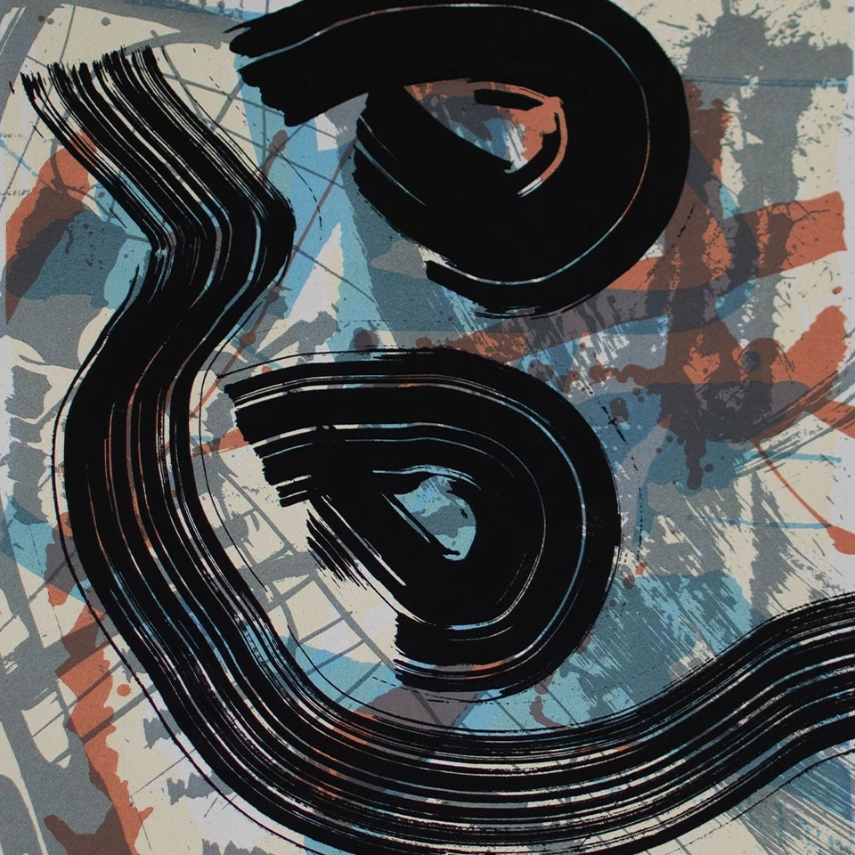 Veit Hofmann Abstrakt Zeitgenössische Kunst signiert Siebdruck 1992 74/125 - Bild 1 von 1