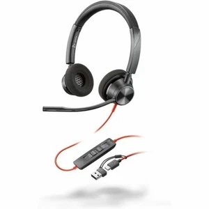 Poly BW3320 Stereo -M USB-C Wired Headset with USB-C and USB-A Adapter - Picture 1 of 1