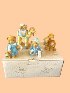 Vintage Enesco Cherished Teddies 3 Kings & Camel Set 950178H - 1992 1993 Neu in Box - Bild 1 von 18