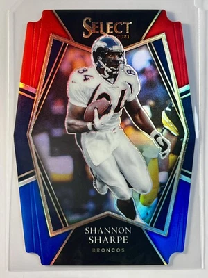 2021 Panini Select #142 Shannon Sharpe Red and Blue Prizm Die Cut - Image 1 of 2